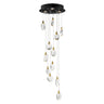 ET2 Pebble 12-Light LED Pendant Black/Polished Gold