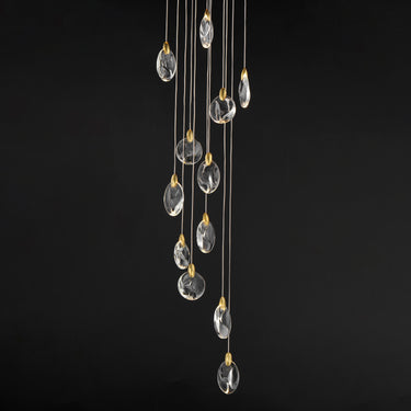 ET2 Pebble 12-Light LED Pendant Black/Polished Gold