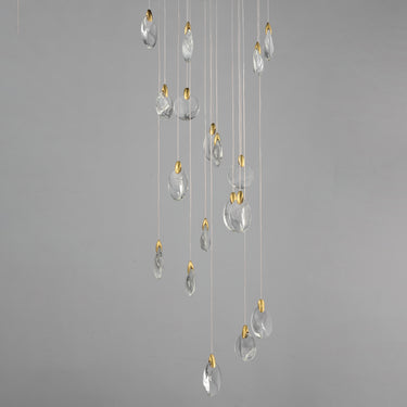ET2 Pebble 18-Light LED Pendant Black/Polished Gold