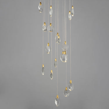 ET2 Pebble 18-Light LED Pendant Black/Polished Gold