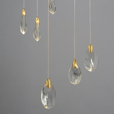 ET2 Pebble 18-Light LED Pendant Black/Polished Gold