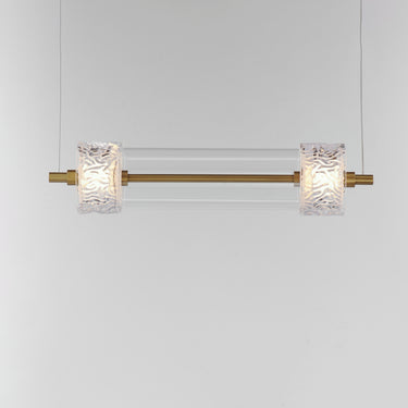 ET2 Elysian 2-Light LED Pendant Natural Aged Brass