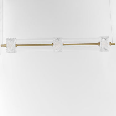 ET2 Elysian 3-Light LED Linear Pendant Natural Aged Brass