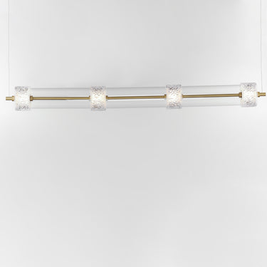 ET2 Elysian 4-Light LED Linear Pendant Natural Aged Brass