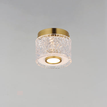 ET2 Elysian LED Flush Mount Natural Aged Brass