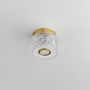 ET2 Elysian LED Flush Mount Natural Aged Brass