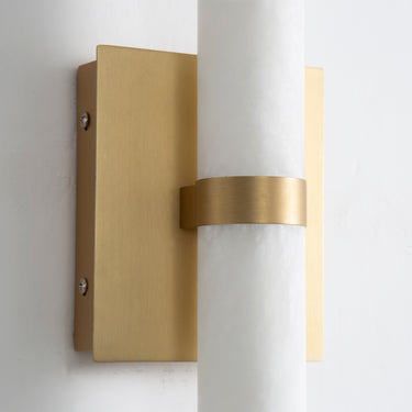ET2 Aragon alabaster cylinder bath vanity light, 17 in, alternate view
