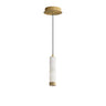 ET2 Aragon 9" LED Pendant White Alabaster/Gold