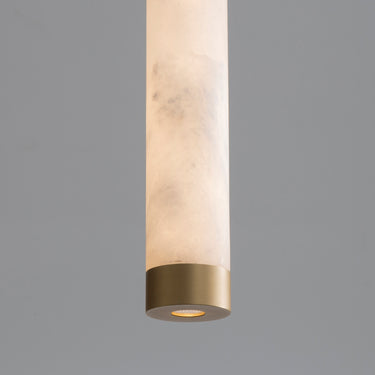 ET2 Aragon 9" LED Pendant White Alabaster/Gold