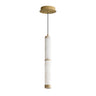 ET2 Aragon 17" LED Pendant White Alabaster/Gold
