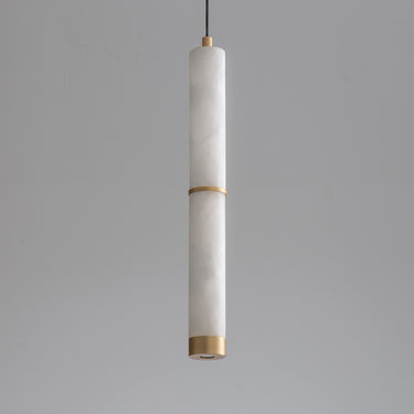 ET2 Aragon 17" LED Pendant White Alabaster/Gold