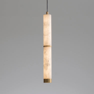 ET2 Aragon 17" LED Pendant White Alabaster/Gold
