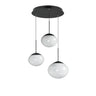 ET2 Nimbus multi-light cloud pendant, 3-Light Black, front view