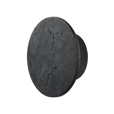 ET2 Discus backlit stone outdoor wall light, 9 in Lava / Gunmetal, front view