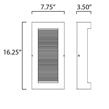 ET2 Boardwalk Medium LED Outdoor Wall Sconce Greystone