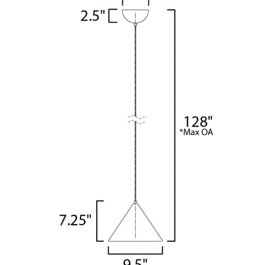 ET2 Abyss LED Pendant Black