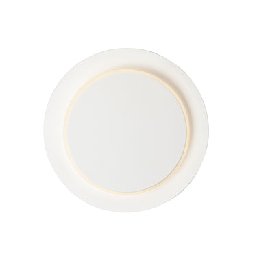 ET2 Revolver rotating halo wall sconce, Matte White, front view