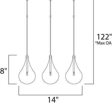 ET2 Larmes 9-Light Pendant Polished Chrome