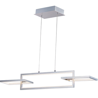 ET2 Link chain link pendant, Satin Nickel, front view