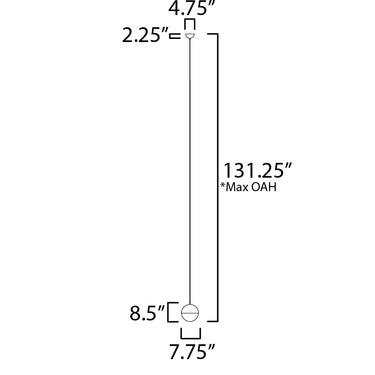 ET2 Half Moon Medium LED Pendant Black