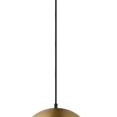 ET2 Half Moon glass globe pendant, Metallic Gold, front view