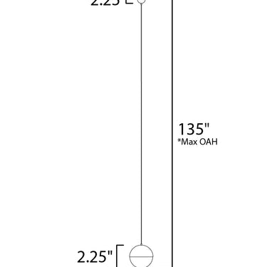 ET2 Half Moon Large LED Pendant Metallic Gold