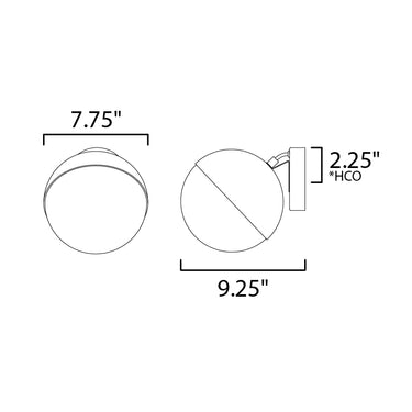 ET2 Half Moon LED Wall Sconce Metallic Gold