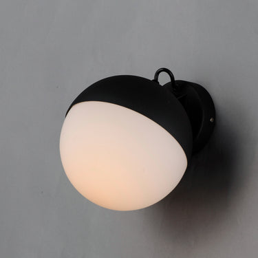 ET2 Half Moon satin glass dome wall sconce, Black, alternate view