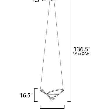 ET2 Perpetual 32" LED Pendant Black Chrome