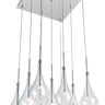 ET2 Larmes 9-Light LED Pendant Polished Chrome