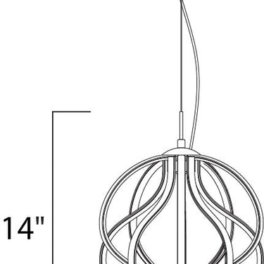 ET2 Aura 12" LED Pendant Black