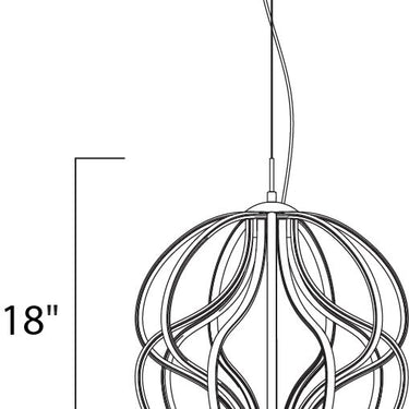ET2 Aura 17" LED Pendant Polished Chrome