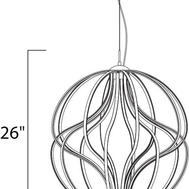 ET2 Aura 24" LED Pendant Black