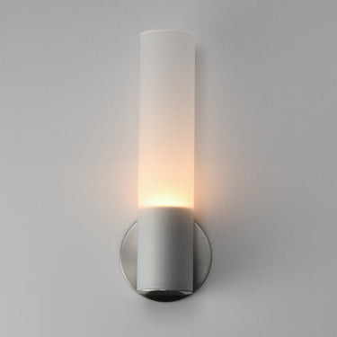 ET2 Highball Frosted LED Wall Sconce Satin Nickel