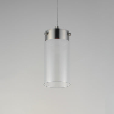 ET2 Highball Clear LED Mini Pendant Satin Nickel