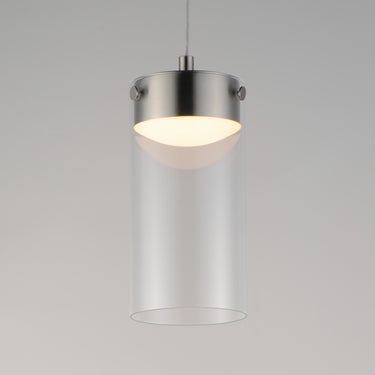 ET2 Highball Clear LED Mini Pendant Satin Nickel