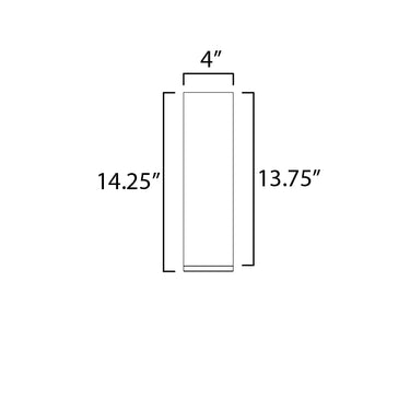 ET2 Highball table lamp line drawing with dimensions