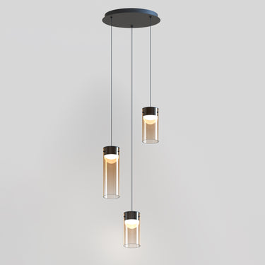 ET2 Highball Amber 3-Light LED Pendant Gunmetal
