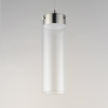 ET2 Highball Clear LED Pendant Satin Nickel