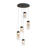 ET2 Highball Amber 5-Light LED Pendant Gunmetal