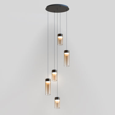 ET2 Highball Amber 5-Light LED Pendant Gunmetal