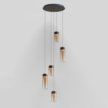 ET2 Highball Amber 5-Light LED Pendant Gunmetal