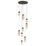 ET2 Highball Amber 9-Light LED Pendant Gunmetal