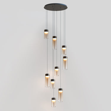 ET2 Highball Amber 9-Light LED Pendant Gunmetal