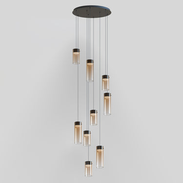 ET2 Highball Amber 9-Light LED Pendant Gunmetal
