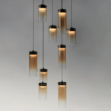 ET2 Highball Amber 9-Light LED Pendant Gunmetal