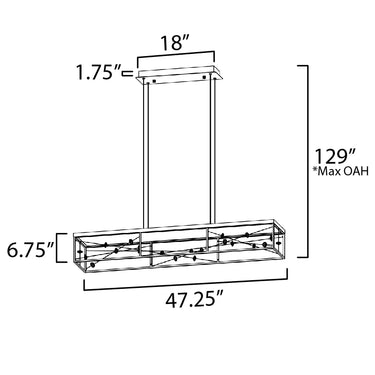 ET2 Entanglement Linear LED Pendant Black