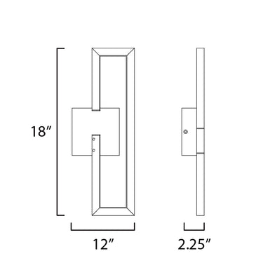 ET2 Penrose 18" LED Sconce Black