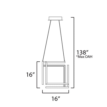 ET2 Penrose 16" LED Pendant Gold