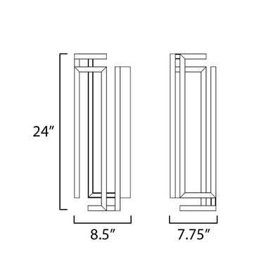 ET2 Penrose 24" LED Sconce Black